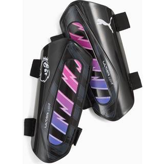 PUMA Premier League ULTRA Light Football Strap Shinguards, Accessories, Black/White, M