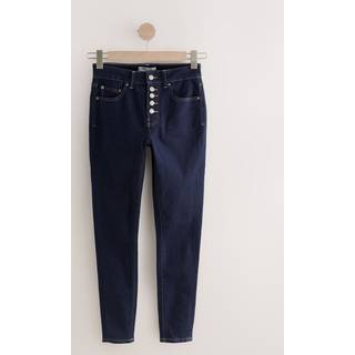 Next Rinse Blue Button Fly Skinny Jeans