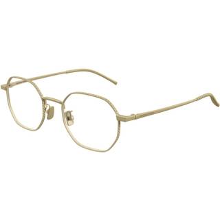 Bottega Veneta Unisex BV1423OA 001 Optiske stel Titanium Bronze Transparent Rund