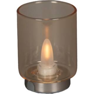 B/O Led-lys med glas 11 cm - Sølvfarvet