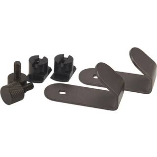 Kroge til akustikpanel 5 x 2,5 cm bruneret stål - 2 stk.