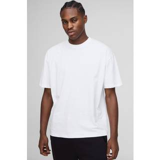 Mens White Basic Oversized Crew Neck T-shirt