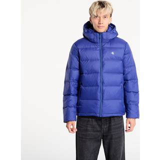 Hooded Down Puffer Jacket - Blue - M