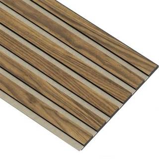 I-Wood Basic Original akustikpanel, klar olieret, beige filt og sort kerne, valnøddefiner, 17 x 300 x 2400 mm