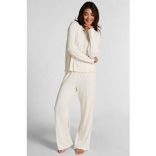 Hunkemöller Pyjama Pant Loose Pointelle hvid - S