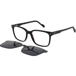 Reebok RBK2001 with Clip-on 057P 53 Briller Mænd Black - Gloss Black - 53mm