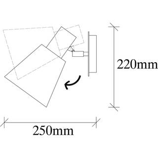 Væglampe Kem Opviq, dæmpbar, Messing/guld, Stue/spisestue, Metal