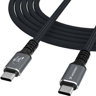 Wozinsky Thunderbolt 4 USB-C-kabel 240W 2m 4K - Svart