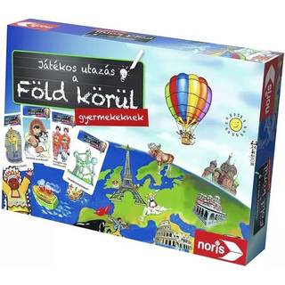 Rejse rundt om jorden for børn - brætspil på ungarsk