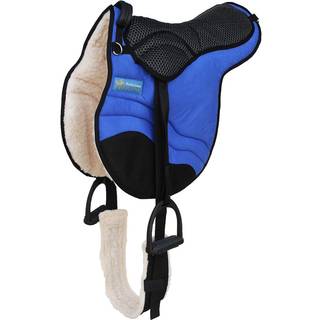 CHALLENGER Hest Engelsk Western Trail Fleece Polstret Justerbar Bareback Sadelpude Bl 39TS05RB