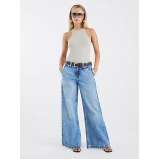 River Island River Island Petite skræddersyede baggy jeans med bælte