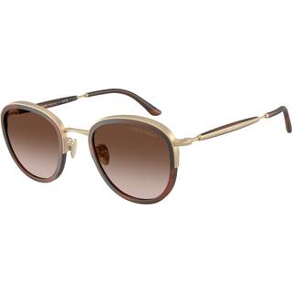 Giorgio Armani Mand AR6176 300213 Solbriller Metal Guld Brun Pantos Normal Skygge