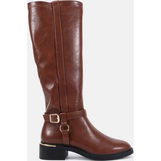 Novo Novo Brown Goa Buckle Ring Detail Knee High Stretch Boots