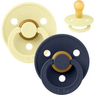 BIBS Pacifier Colour 2 PACK Latex Size 1 Luna/Deep space 2 stk