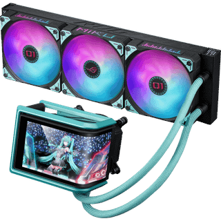 ASUS ROG RYUO IV SLC 360 ARGB AIO COOLER with Curved 6.67"" AMOLED Display - HATSUNE MIKU EDITION