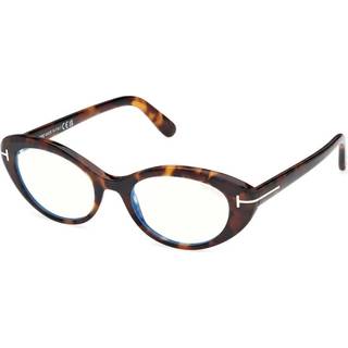 TOM FORD Kvinde FT6092-B 052 Optiske stel Acetat Havana Rund Normal