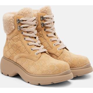 Gucci Yaga GG suede combat boots - beige - EU 38