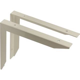 PN Beslag hyldeknægt L-profil, 300 x 400 H, pulverlakeret hvid