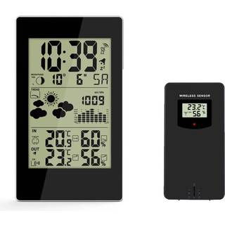 Conzept vejrstation med udendørs termometer, alarm, kalender