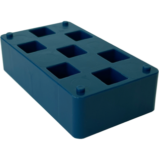 Knudsen kilen justerbrik 20mm k-klods 45c 2ton blå 45x80x20mm 100stk/ps.