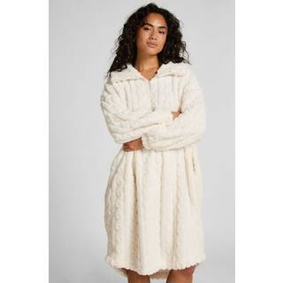 Hunkemöller Poncho i Kabelstrik Fleece off white - XS/S