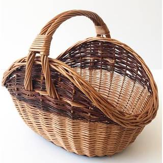 Aafod oval bykurv af rødpil med dobbelte hanke