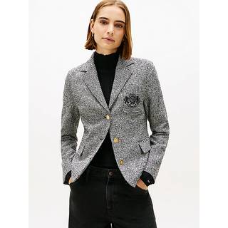 Festive Slim Fit Houndstooth Wool Blend Blazer