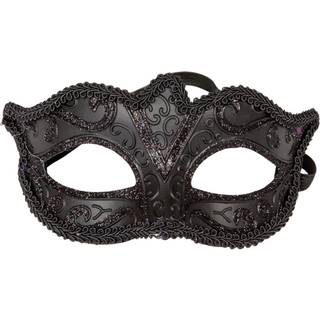 Halvmaske til maskebal - Sort