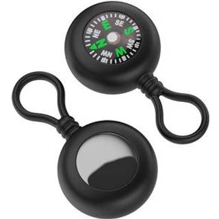 Apple AirTag 1/2 silikoneetui med kompas - sort