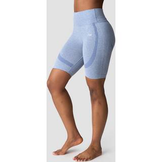 Soft Seamless Biker Shorts Wmn Metal Blue Melange