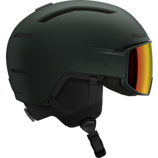 Salomon Driver Pro Sigma, skihjelm med visir, mørkegrøn