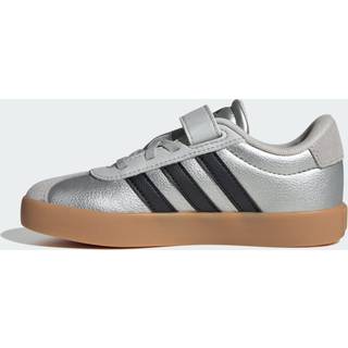VL Court 3.0 Skateboarding Kids sko - Silver Metallic / Core Black / Light Solid Grey - 23 1/2