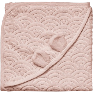 Cam Cam Copenhagen Håndklæde m. Hætte og Ører - Baby - GOTS - Dusty Rose