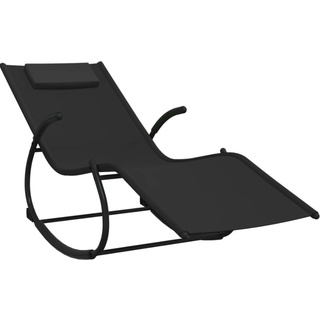 Liggestol Med Gyngefunktion Stål Og Textilene - 1 / Sort