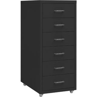 Arkivskab 68,5 Cm Stål - Sort / 6 skuffer