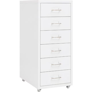 mobilt arkivskab 28x41x69 cm metal hvid