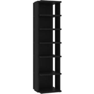 skoskab 27,5x27x102 cm konstrueret træ sort