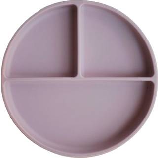 Mushie Silikone Tallerken Rumdelt Soft Lilac - 1 stk.