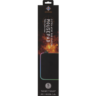DELTACO DMP310 GAMING RGB Musemåtte, 900x360x4mm - Sort