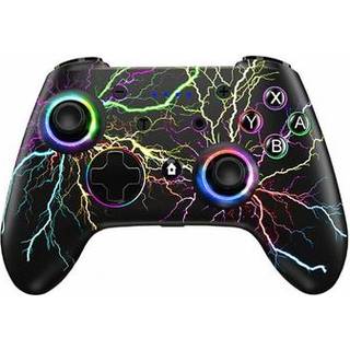 CX-270L trådløs spilcontroller til Nintendo Switch/PC/Android/iOS - sort / farverigt lys