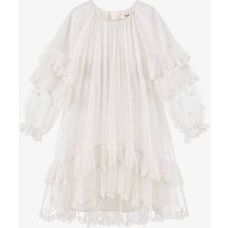 ChloÃ© Kids Embroidered tiered dress - white - Y 10