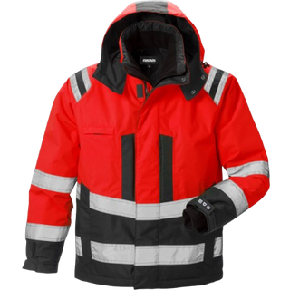 Fristads 119626 Hi Vis Airtech® vinterjakke kl.3 4035 / Arbejdsjakke Rød/sort XL