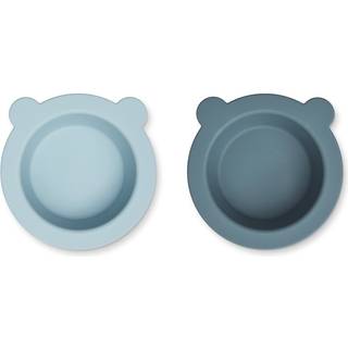 Liewood Peony skål med sugekop Ø16 cm 2 dele Sea blue-Whale blue