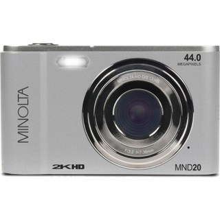 Minolta MND20 44 MP 2.7K Ultra HD Digital Camera (Silver)