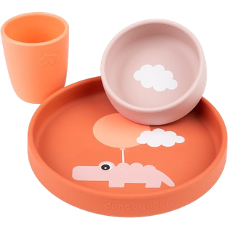 Done by Deer Happy Clouds Middagssæt Papaya Papaya-OS  Lyserød  One Size  Unisex