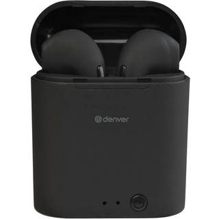 Denver TWE-46B Trådløse in-ear-hovedtelefoner med Bluetooth 5.0 og opladningsetui - Svart