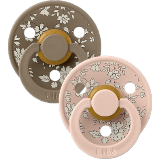 BIBS x Liberty Colour Sut 2-Pak Latex Str. 2 Rund, Capel/Blush Mix