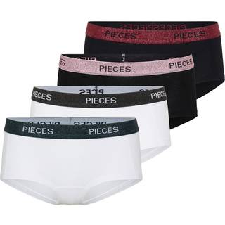 Logo Lady Glitter 4-pak Trusser, Black XL