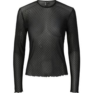 Pcorine Mesh Top Med Lange Ærmer