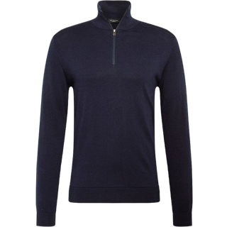 Selected Berg Half Zip Knit Navy Blazer Melange